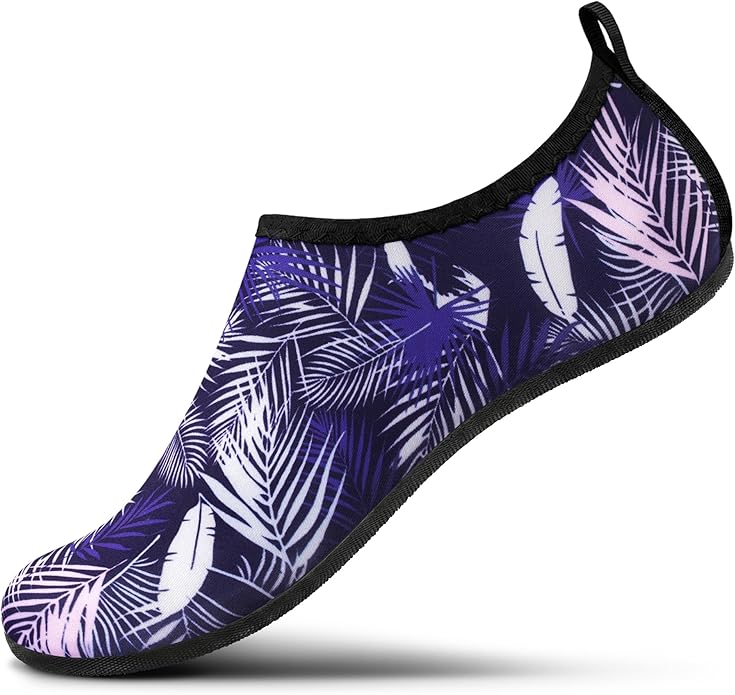 SEEKWAY Water Shoes Women Men Adult Quick-Dry Aqua Socks Barefoot Non Slip for Beach Swim River Pool Lake surf Black SK002(U)