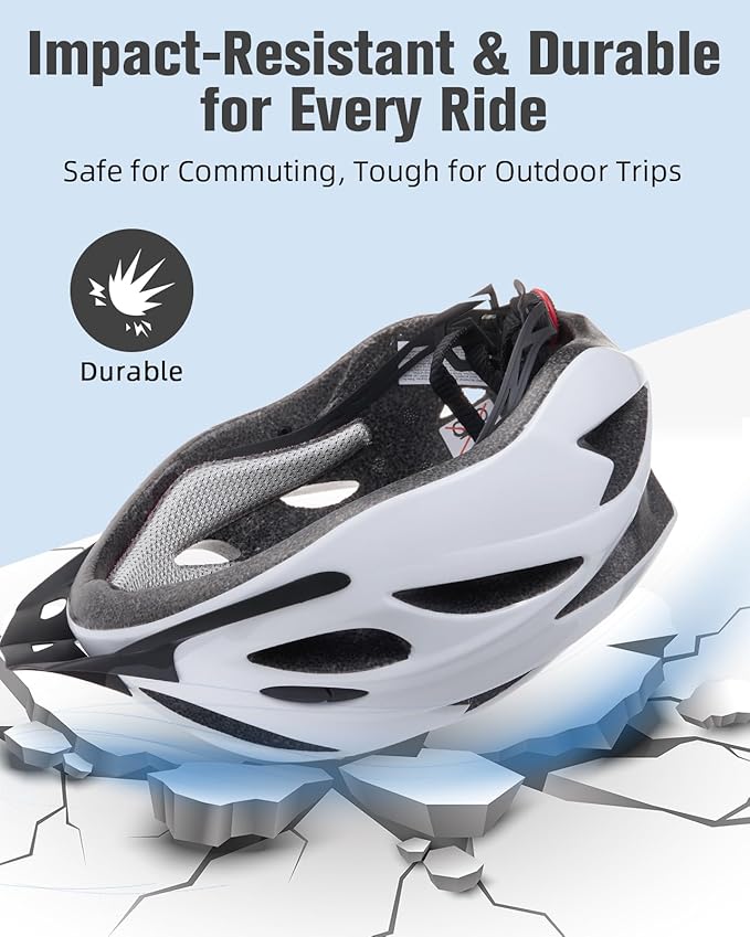 Zacro Adult Bike Helmet, Lightweight Bicycle Helmet with Removable Pads and Visor, CPSC Certified Safety Helmet for Men Women, Mountain Road Cycling Helmet for Adult