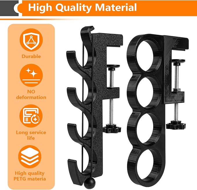 Adjustable Fishing Pole Holder for Pickup Trucks –Truck Bed Fishing Rod Holder Fits 4 Rods with Anti-Slip Bungee Secure 4 Rods While Driving