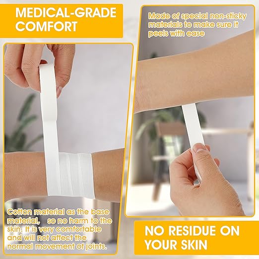 COMNICO Finger Tape, White Extra Strong 0.6-Inch x 32-feet Athletic Tape for Fingers Feet Sweat Volleyball Finger Tape for Outdoor Sports Climbing Football (5)