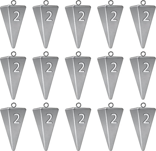 ピラミッドシンカー フィッシングウェイト、ソルトウォーターフィッシングシンカー 投げ釣り用具 - 1oz、2oz、3oz