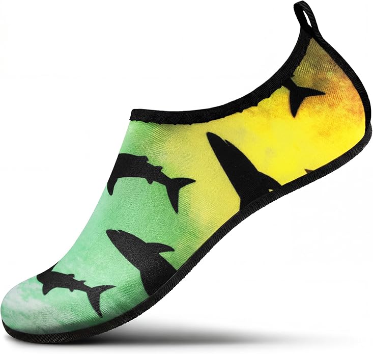 SEEKWAY Water Shoes Women Men Adult Quick-Dry Aqua Socks Barefoot Non Slip for Beach Swim River Pool Lake surf Black SK002(U)