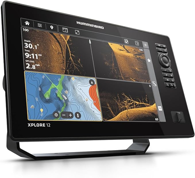 Humminbird XPLORE Series GPS Fish Finder MEGA Side Imaging+ & HD Touchscreen Display