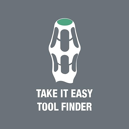 Wera 05007680001 Kraftform Plus 334 SK/6 Screwdriver Set and Rack, Lasertip, 6-Piece