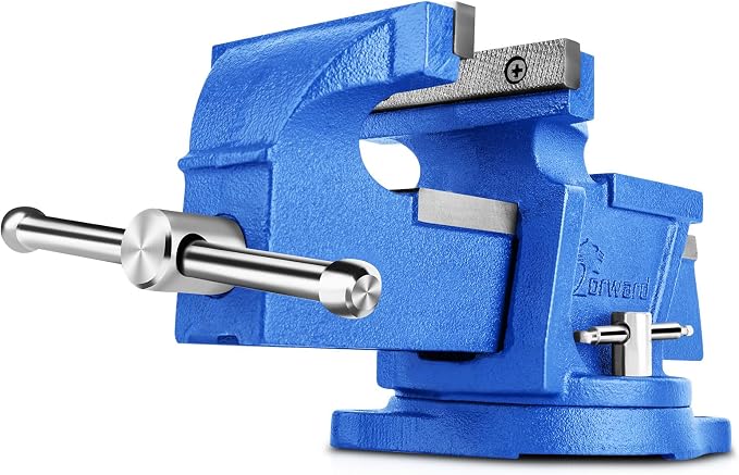 Forward 0804 4 Inch Bench Vise Workbench Vise with Anvil and Swivel Base