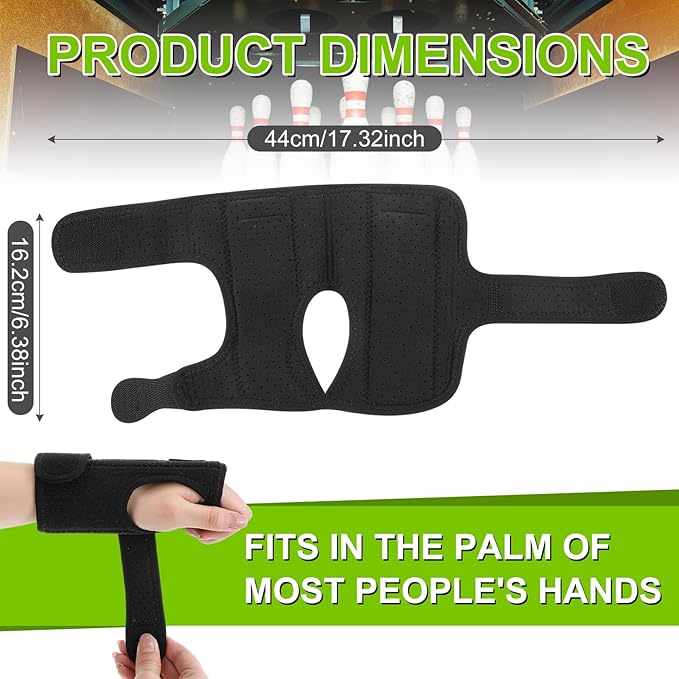 Shappy Bowling Wrist Support Brace with Thumb Spica Splint Left Hand Breathable Wrist Gloves Splint with Removable Aluminum Plate for Women Tendonitis Arthritis Sprains (Black)