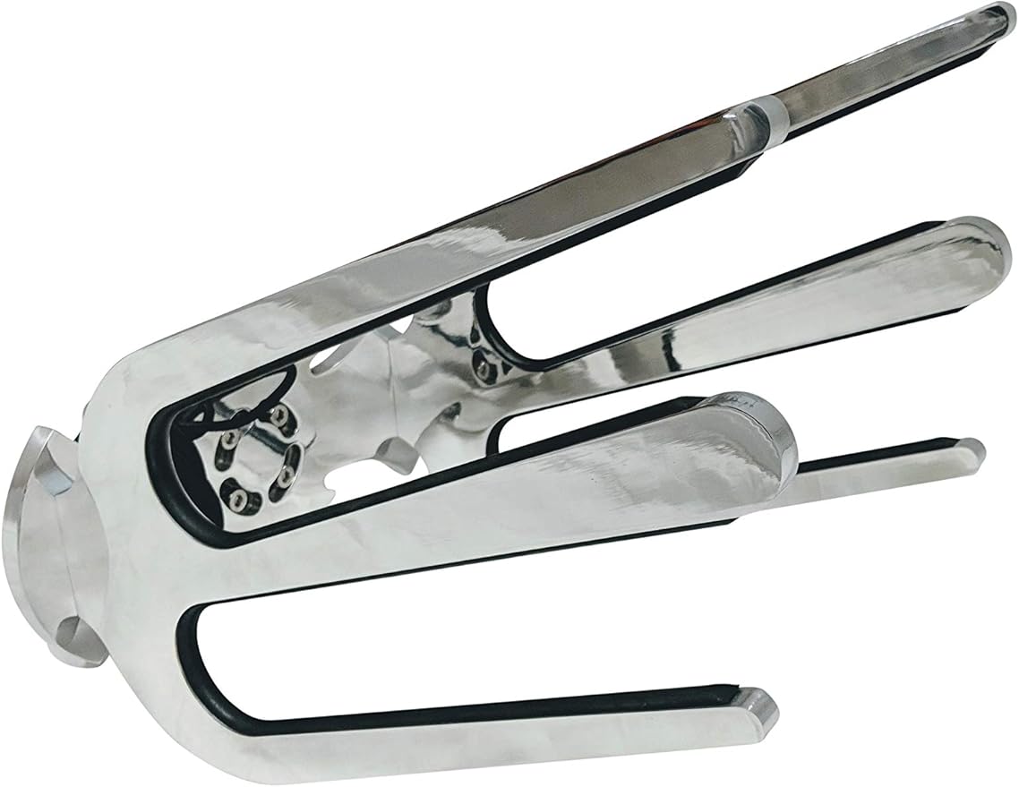 Krypt Towers Wakesurf Rack for Tower, Surfboard Rack for Boat, Holds 2 x Wakesurf Boards, Polished Aluminum Wakeboard Rack, Fits Clamp Tubing Sizes-1 3/4", 1 7/8", 2", 2 1/4", 2 3/8", 2 1/2"