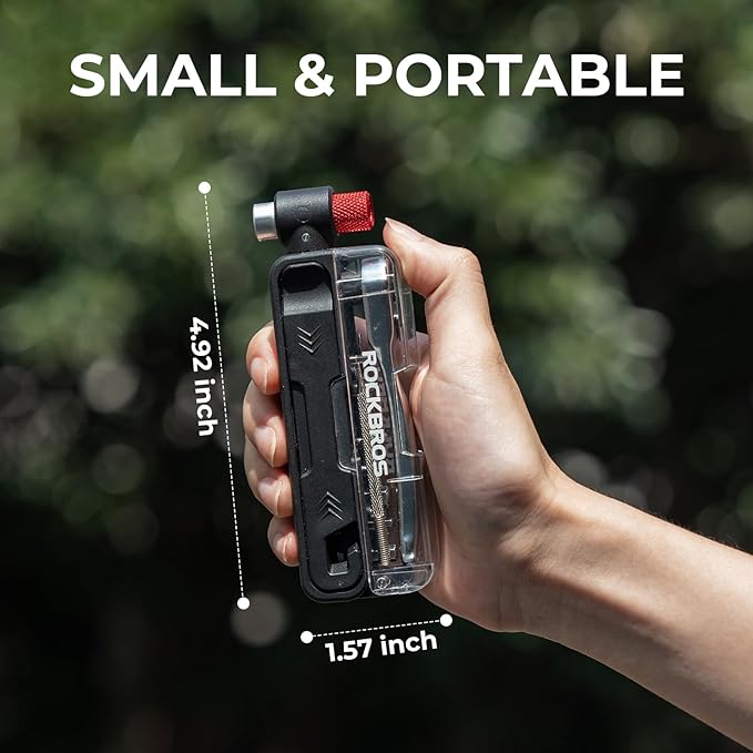 ROCKBROS Bike Tool Kit, Portable Bike Multitool with 7 Magnetic Bits, Ratchet Wrench & CO2 Inflator Nozzle, Bike Tire Repair Kit with Tire Levers for Road and MTB Emergency
