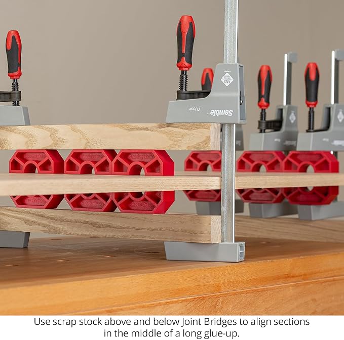 Woodpeckers Joint Bridge Clamp Pad Set, 12 Pack, USA Made, Keeps Boards Level and Equalizes Clamping Pressure - JB-22