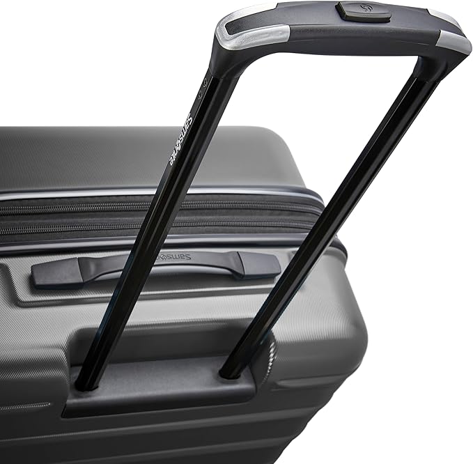 Samsonite Omni 2 ハードサイド 拡張可能 スピナーホイール付きスーツケース、大型スピナー、ソリッドチャコール