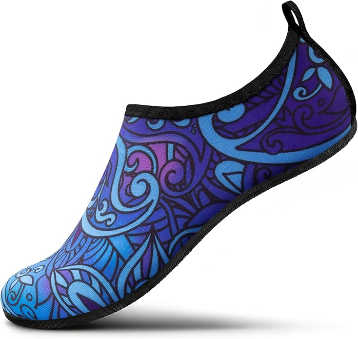SEEKWAY Water Shoes Women Men Adult Quick-Dry Aqua Socks Barefoot Non Slip for Beach Swim River Pool Lake surf Black SK002(U)