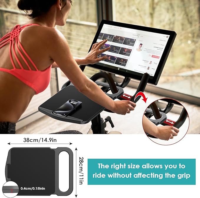 KMOUANTS Tabletop Tray Holder Compatible with Peloton Bike (Not Bike Plus for Tablets, laptops, Books, Phones, etc. - Riding Work Surface ，Bikes Accessories for Peloton