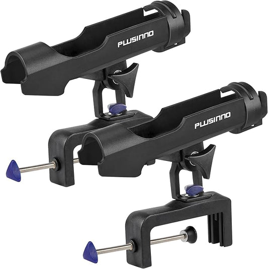 PLUSINNO 釣りボートロッドホルダー 大型クランプ開口部 360度調整可能 釣り竿ラック 折りたたみ式ホルダー