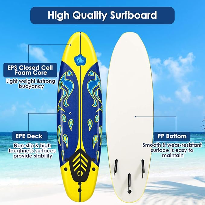 GiantexHawaiiSurfboard-Red
