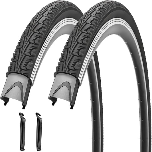 700x35C Bike Tire Foldable Replacement Tires with or Without Bike Tubes and Tire Levers for Road Bicycle