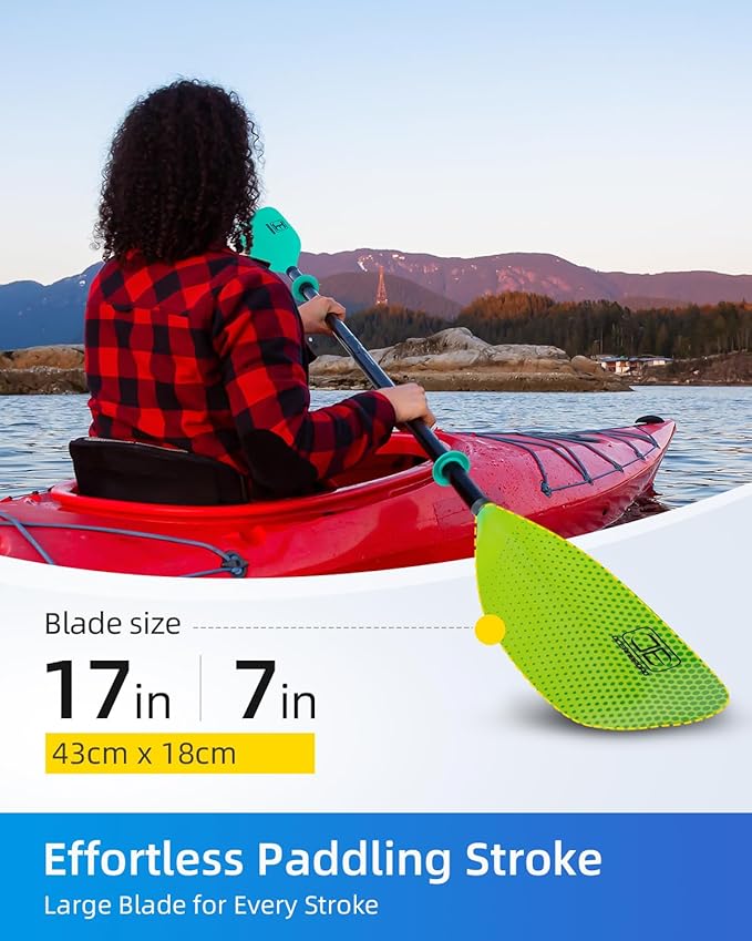 OCEANBROAD カヤックパドル 86インチ/218cm、90.5インチ/230cm アルミ合金シャフト 2ピースフロータブルカヤックオール カヤック、カヌー、ボート用