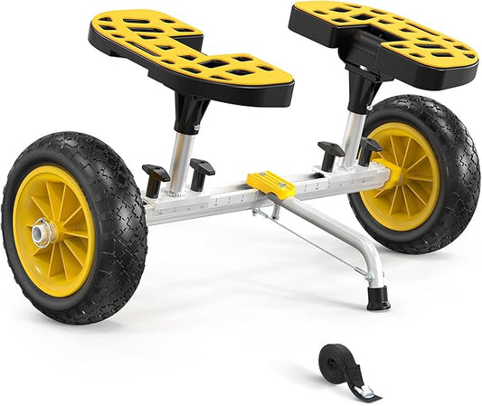 Bonnlo Kayak Cart with10-Inch Kayak Wheels, Canoe Trolley Cart with Adjustable Straps, No Tools Required for Easy Assembly All-Terrain for Kayaks, Canoes, Paddleboards