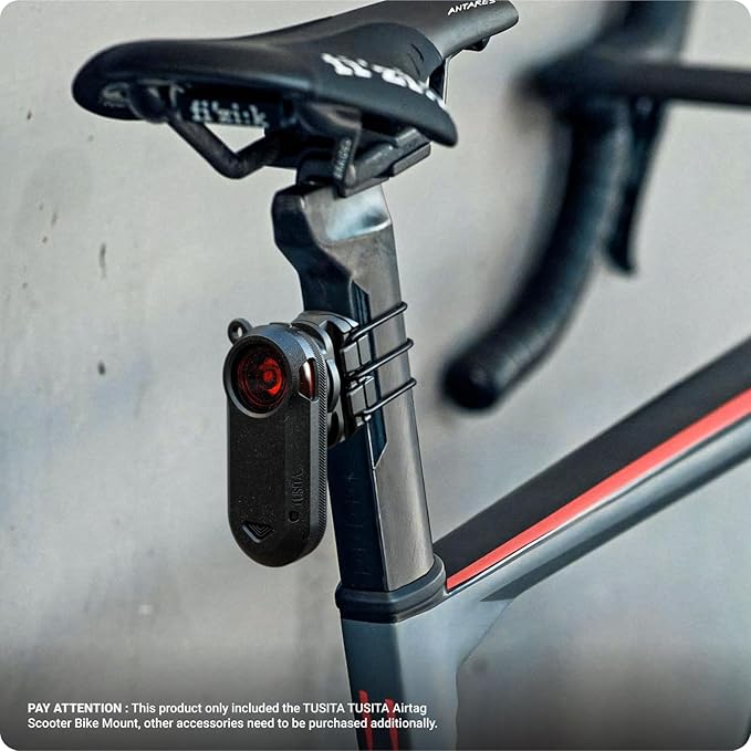 TUSITA Airtag Scooter Mount,Hidden Bike GPS Tracker Case for Airtag Bike Seatpost Reflector Mounts, Anti-Theft Airtag Holder for Bike, Electric Bicycle