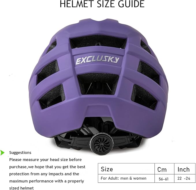 Exclusky Bike Helmet Mountain Bike Helmet for Adults Lightweight MTB Cycling Helmet for Men Women Adjustable Bicycle Helmet with Visor