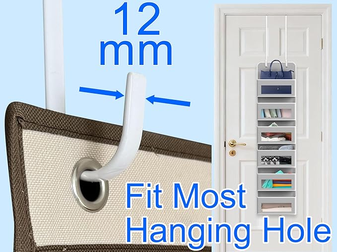 Over The Door Metal Hooks with Plastic Coating 14.2" Fit 0.5" to 1 3/8" Door 4 Pcs Heavy Duty Single Towel Robe Rack Wreath Bathroom Shower Hanger Shoe Organizer Ironing Board Long White