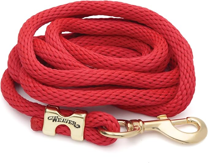 Weaver Equine Performance Lead Rope, Long Horse Lead Rope with Quick Halter Attachment, Soft Comfort Grip, Barn Horse Tack for Daily Use & Showing