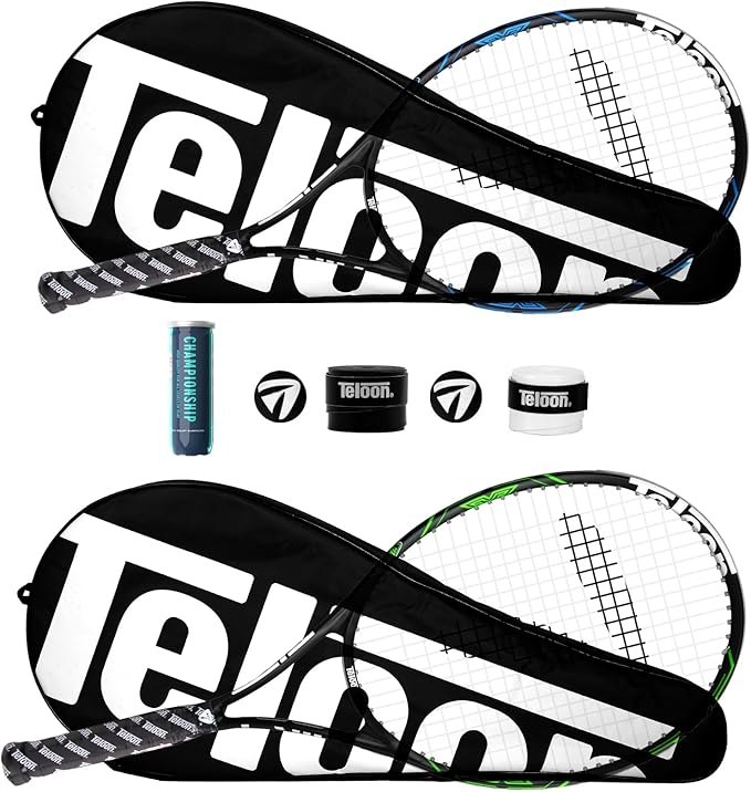 Teloon Tennis Rackets for Adults 2 pcs Recreational -27 inch Tennis Racquet for Men and Women College Students Beginner Tennis Racket.…