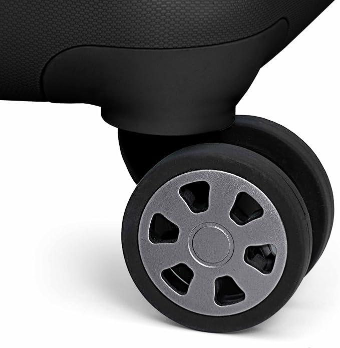 Traveler's Choice パゴサ ハードシェル 拡張可能荷物 スピナーホイール付き, ブラック, 22インチ機内持ち込み