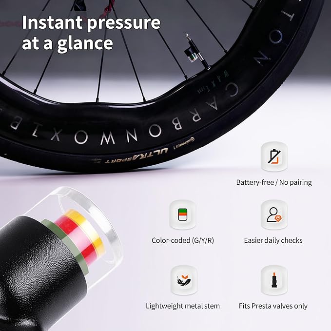 Heavy TPU 700x28C (Fits 23–32C) Road Bike Inner Tube, Thicker Puncture-Resistant, Presta Pressure Indicator Valve, 2 Tire Levers