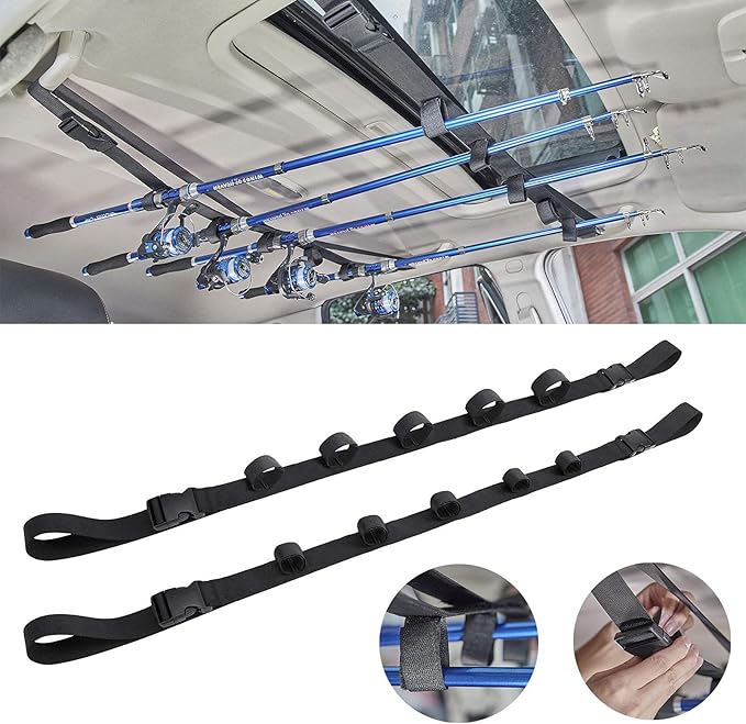 TRINKA Fishing Rod Carrier, Pole Holder for Vehicle/Ship Rear Seats, Car, SUV, Wagons, Vans