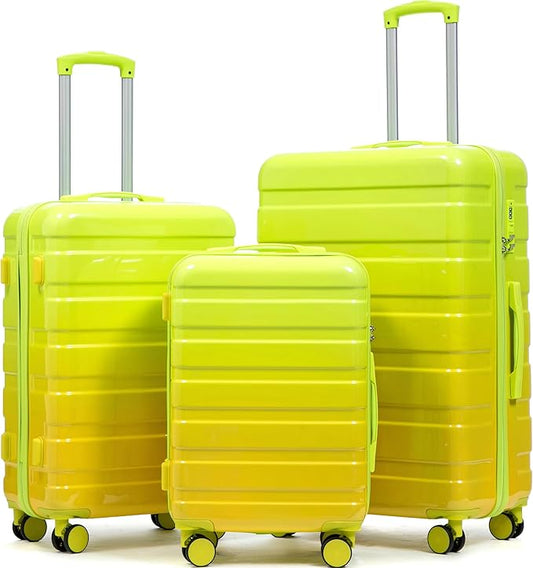 Hardshell Luggage, Lightweight Durable PC Suitcase with Double Spinner Wheels