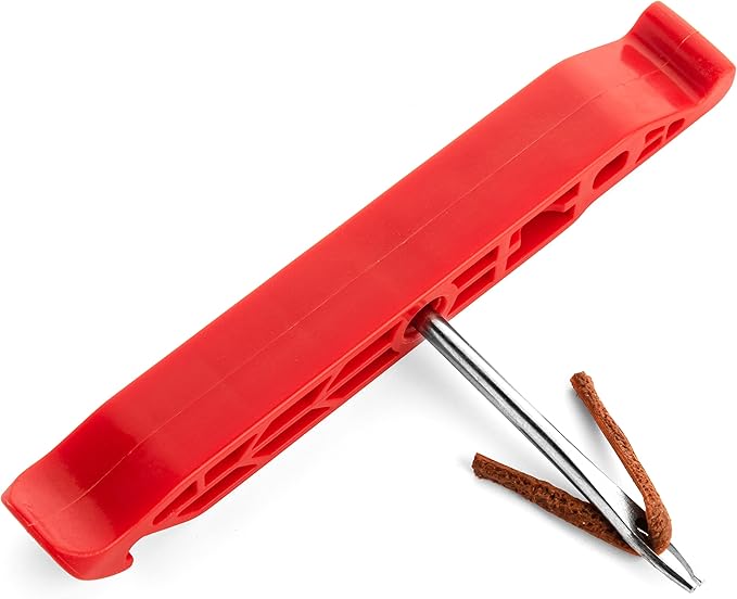 Prestalever GO – 5-in-1 Multi-tool Tire Lever for Bikes, IndeGO Purple, Tire Remover, Installer, Presta Valve Core Tool, Quick-Link Chain Breaker & Tubeless Tire Plugger Adapter