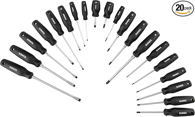 SUNEX TOOLS SXCSDS20 フィリップス、マイナス、トルクス マグネットドライバーセット