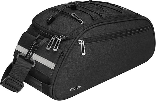 MOSISO Bike Rack Bag, Waterproof Bicycle Trunk Pannier Rear Seat Pouch Cycling Bike Carrier Backseat Storage Luggage Saddle Shoulder Bag