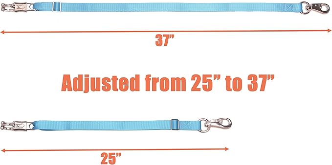 Adjustable Trailer Tie （2 Pack）-Horse Trailer Nylon Strap Tie，Adjusted from 25 to 37”