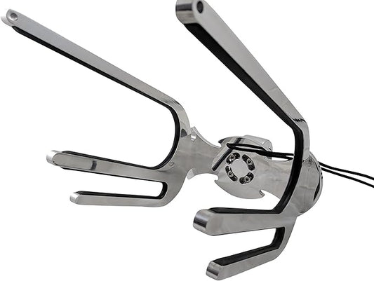 Kneeboard Rack for Boat, Polished Aluminum Knee Board Wakeboard Combo Tower Rack, Wakeboarding Rack for Towers, Fits Clamp Tubing Sizes 1 3/4", 1 7/8", 2", 2 1/4", 2 3/8", 2 1/2"