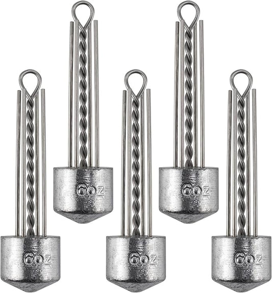 Dr.Fish 5 Pack Spider Surf Fishing Weight Sputnik Sinker 1oz-8oz Saltwater Beach Casting Sea Bottom Holder