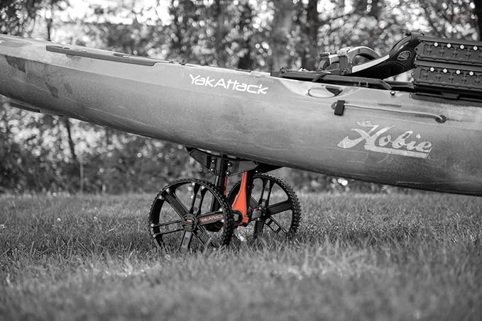 YakAttack Kayak Carts with Adjustable Frame & Wheel Options | All-Terrain, Sand & Solid Tire Variations | Durable Folding Transport System for Kayaks & Canoes | Made in USA