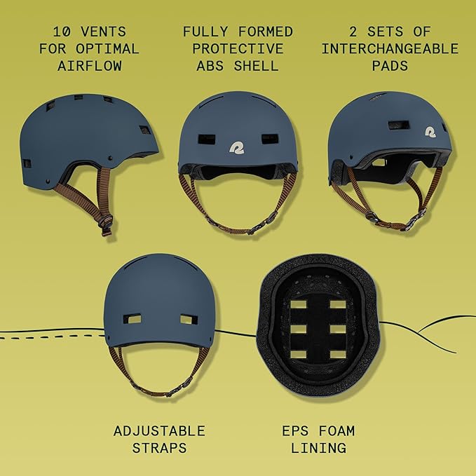Retrospec Dakota Adult Bike Helmet for Men & Women - Multi-Sport Protection with ABS Shell, EPS Foam, 10 Vents & Removable Washable Padding for BMX, Skating, Scooter and Skate - Helmets for Adults