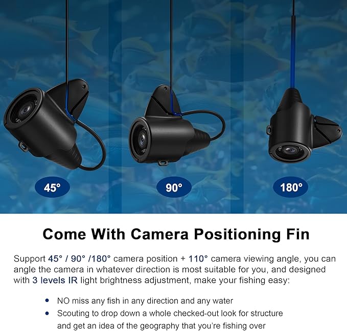 [FishPRO® 2026 アップグレード] 水中釣りカメラ 4.3インチ [2017年以来の実績] アイスフィッシングカメラ 1000 TVL 65フィート磁気スプール、IR、USB-C、5000mAh、氷上湖ボートカヤック釣り用ポータブル魚群探知機