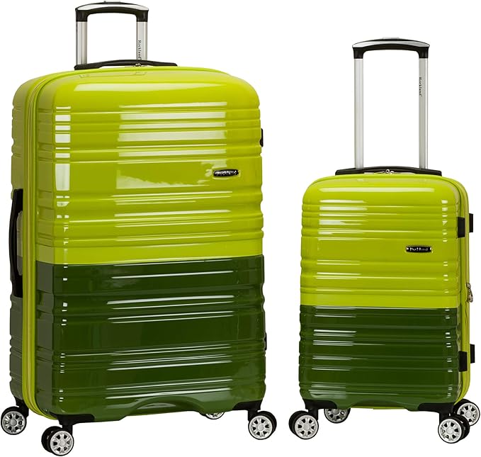 Rockland Melbourne ハードサイド 拡張可能 スピナーホイール荷物、ツートーングリーン、2点セット（20/28） (F225-2TONEGREEN)