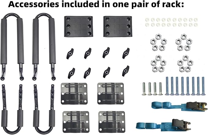 2 Pairs Kayak Roof Rack for Car Top Roof Mount Carrier J Cross Bar Canoe Boat