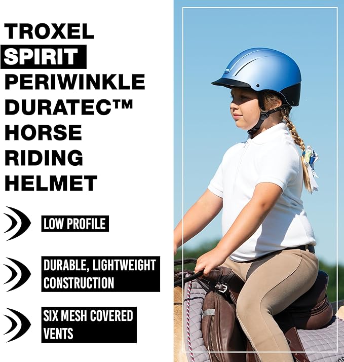 Troxel Spirit Full Coverage Horse Riding Helmet, Low-Profile Adjustable Design, Safety Horseback Riding Gear