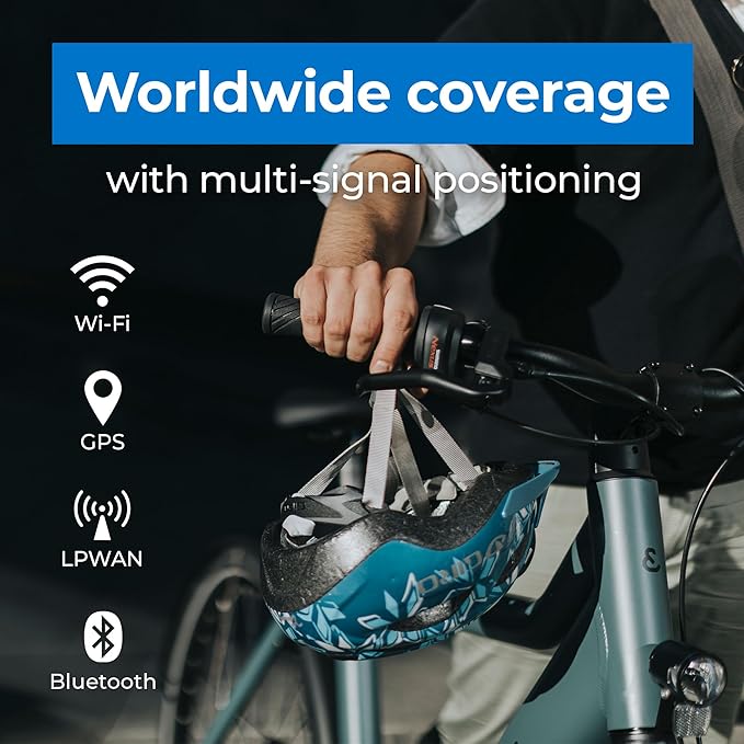 Gen2 - Anti-Theft Bike Tracker with Wi-Fi, GPS, LPWAN and Bluetooth, Hidden and Locked Inside Handlebar, Worldwide Coverage, eSIM Included - Subscription Required