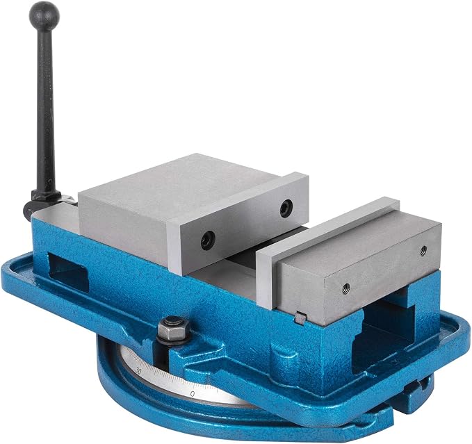 VEVOR 5 Inch ACCU Lock Down Vise Precision Milling Vice 5 Inch Jaw Width Drill Press Vise Milling Drilling Machine Bench Clamp Clamping Vice with 360 Degree Swiveling Base CNC Vise