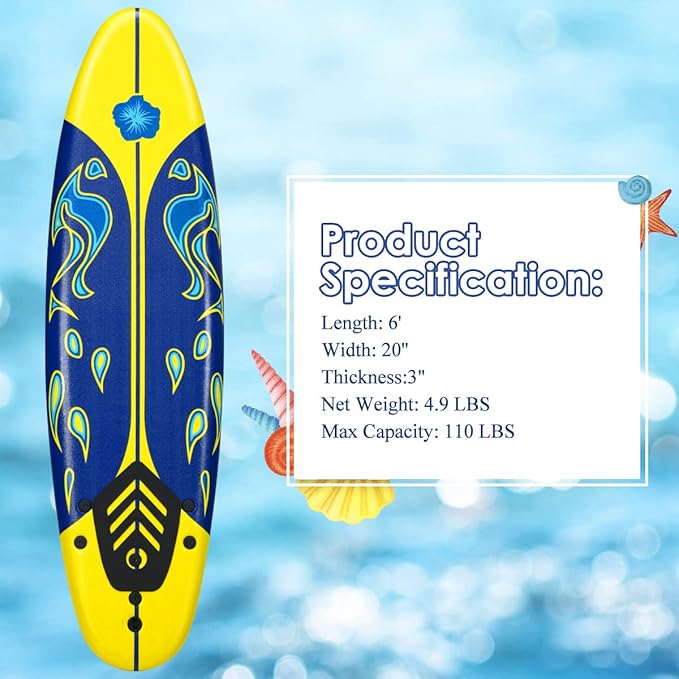 GiantexHawaiiSurfboard-Red