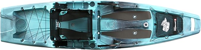 Perception Kayaks Outlaw 11.5 | Sit on Top Fishing Kayak | Fold Away Lawn Chair Seat | 4 Rod Holders | Integrated Tackle Trays | 11' 6"