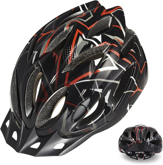 Zacro Adult Bike Helmet, Lightweight Bicycle Helmet with Removable Pads and Visor, CPSC Certified Safety Helmet for Men Women, Mountain Road Cycling Helmet for Adult