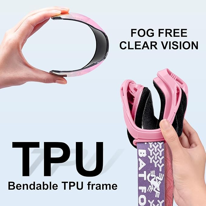 Motorcycle Glasses Goggles Dirt Bike Motocross Safety ATV Tactical Riding (Pink-Pure Pink)