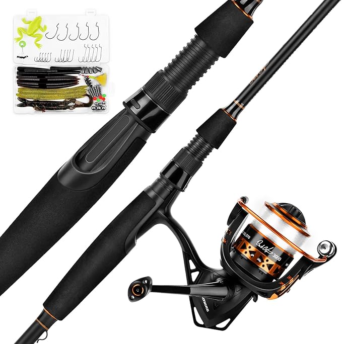 KastKing Brent Chapman Baitcasting Reel and Rod Combo, Tailored Tackle Kits, Pre-spooled Design, IM6 Graphite 2Pc Blanks, 5 + 1 Ball Bearings, Aluminum Oxide Ringed Stainless Steel Guides, EVA Handles