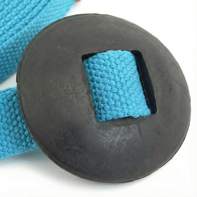 35' Flat Cotton Web Lunge Line with Bolt Snap & Rubber Stop - By Southwestern Equine (35', Turquoise)